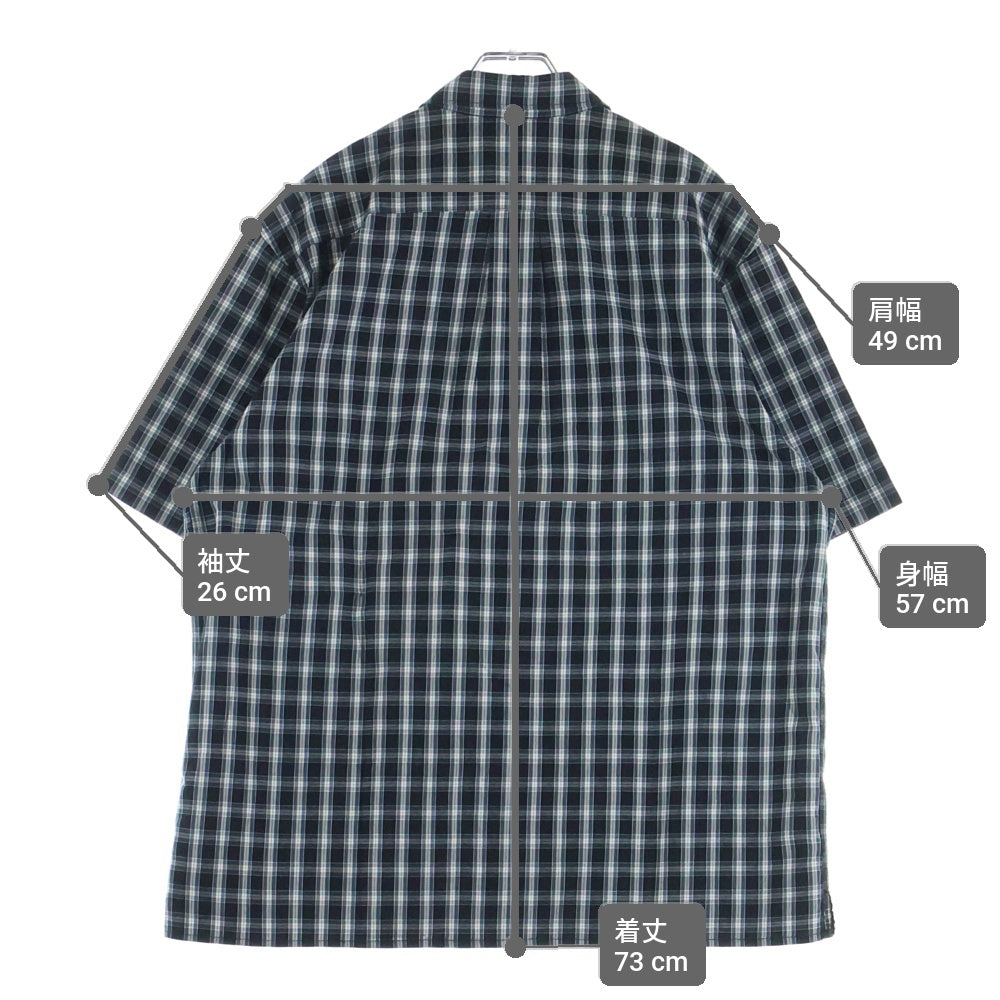 SUPREME(シュプリーム) 25SS MINI PLAID S/S SHIRT チェック柄 胸ポケット 半袖シャツ ブラック/ブルー