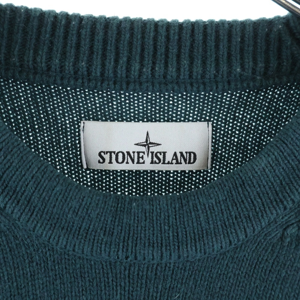 STONE ISLAND(ストーンアイランド) ロゴワッペン クルーネックセーター ニット グリーン 7715524A3