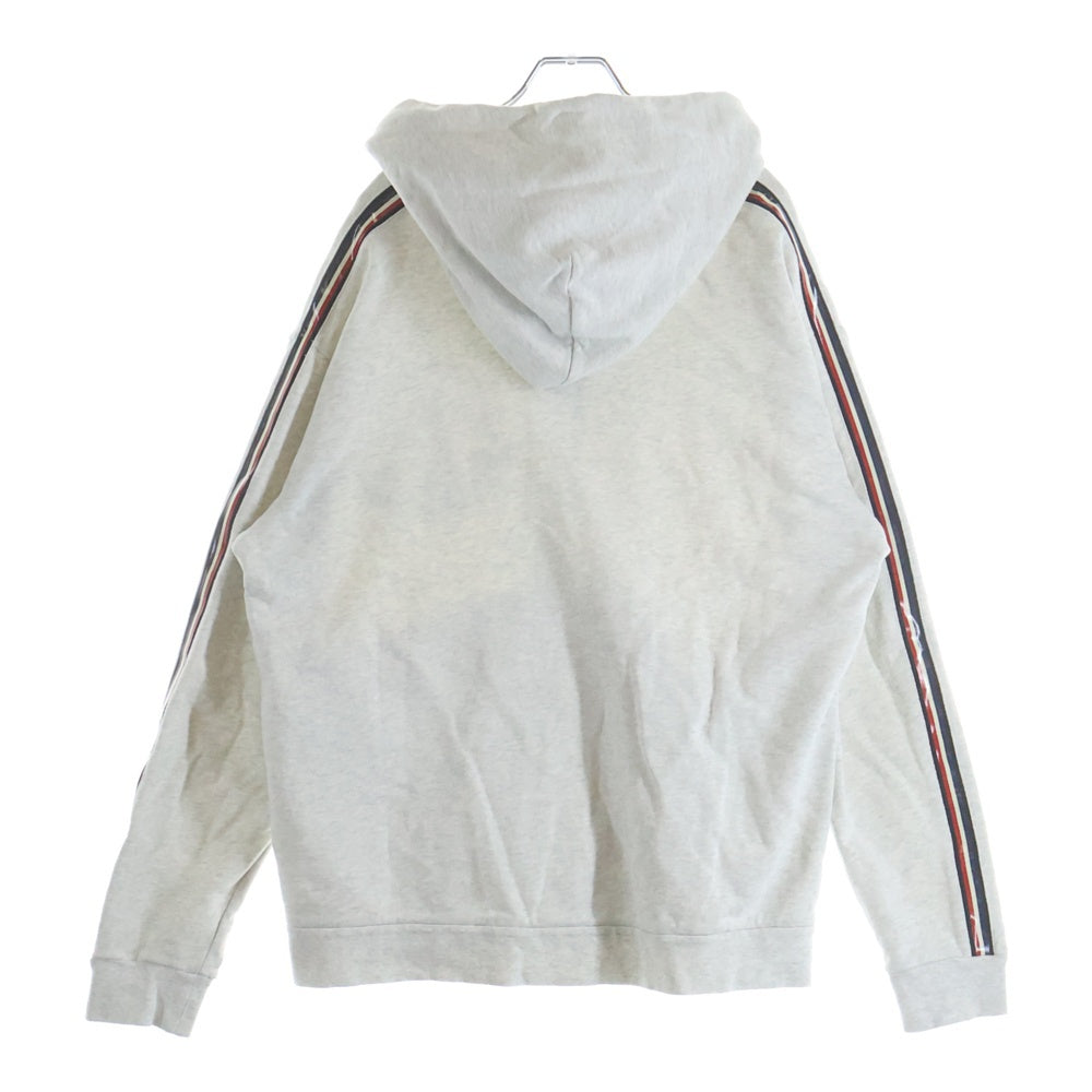 MONCLER(モンクレール) MAGLIA CON CAPPUCCIO ビッグロゴ刺繍ダブルジップパーカー グレー G10918G7C210 809LA