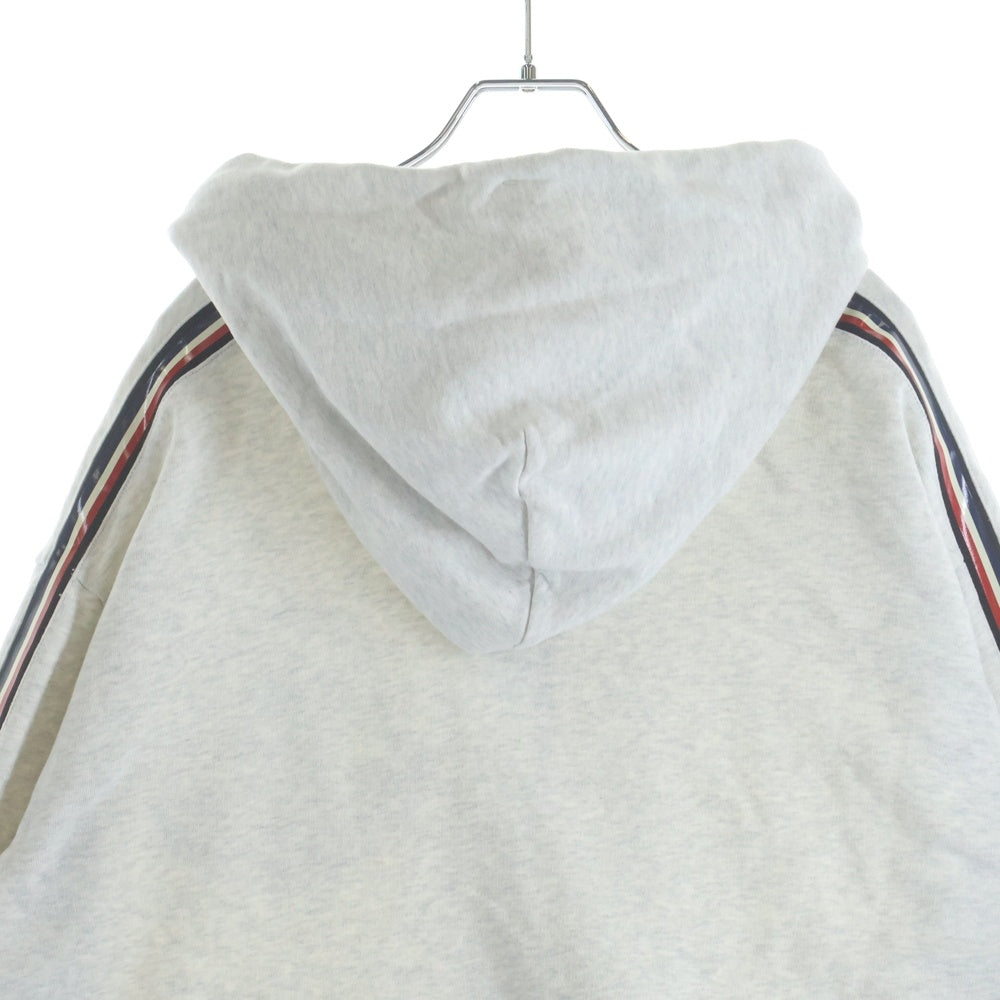 MONCLER(モンクレール) MAGLIA CON CAPPUCCIO ビッグロゴ刺繍ダブルジップパーカー グレー G10918G7C210 809LA
