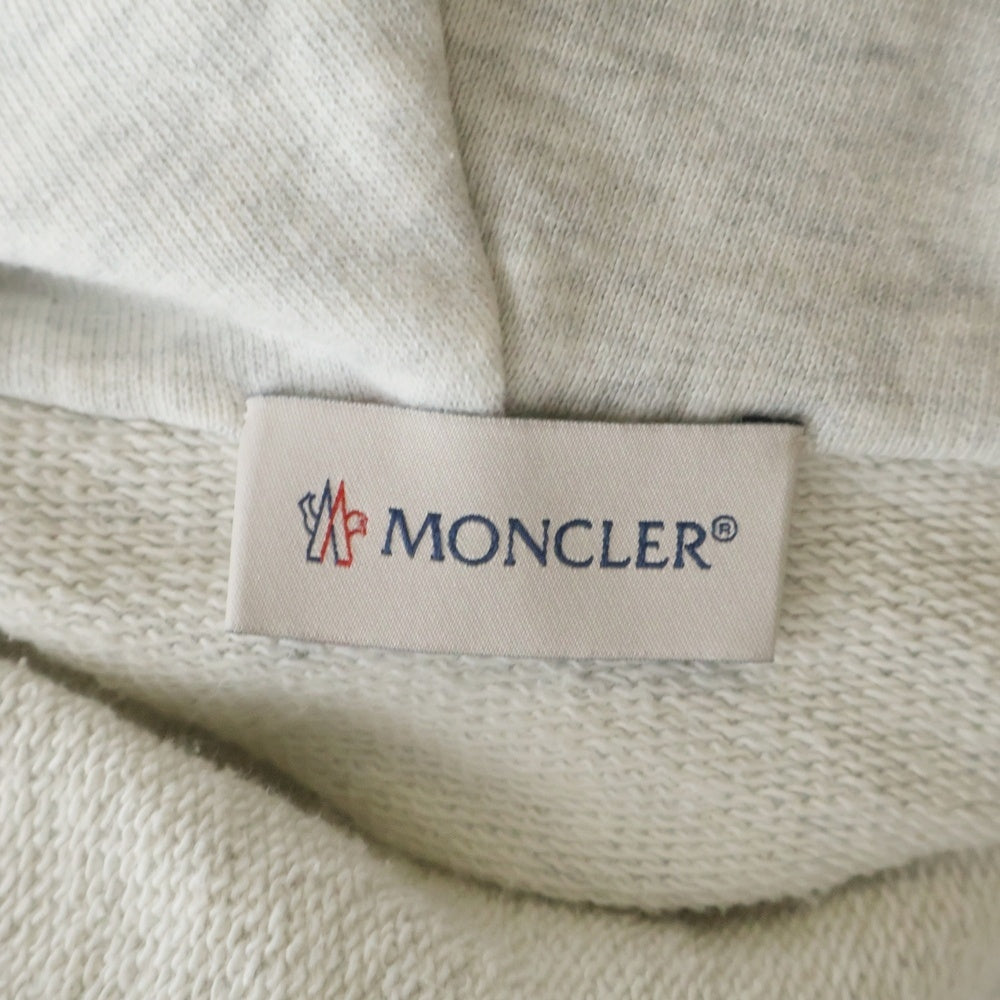 MONCLER(モンクレール) MAGLIA CON CAPPUCCIO ビッグロゴ刺繍ダブルジップパーカー グレー G10918G7C210 809LA