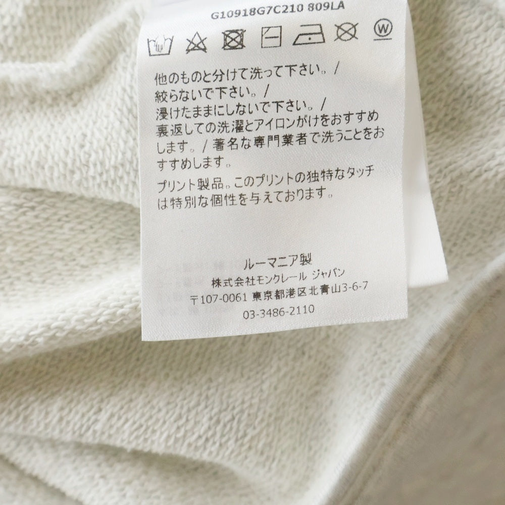 MONCLER(モンクレール) MAGLIA CON CAPPUCCIO ビッグロゴ刺繍ダブルジップパーカー グレー G10918G7C210 809LA