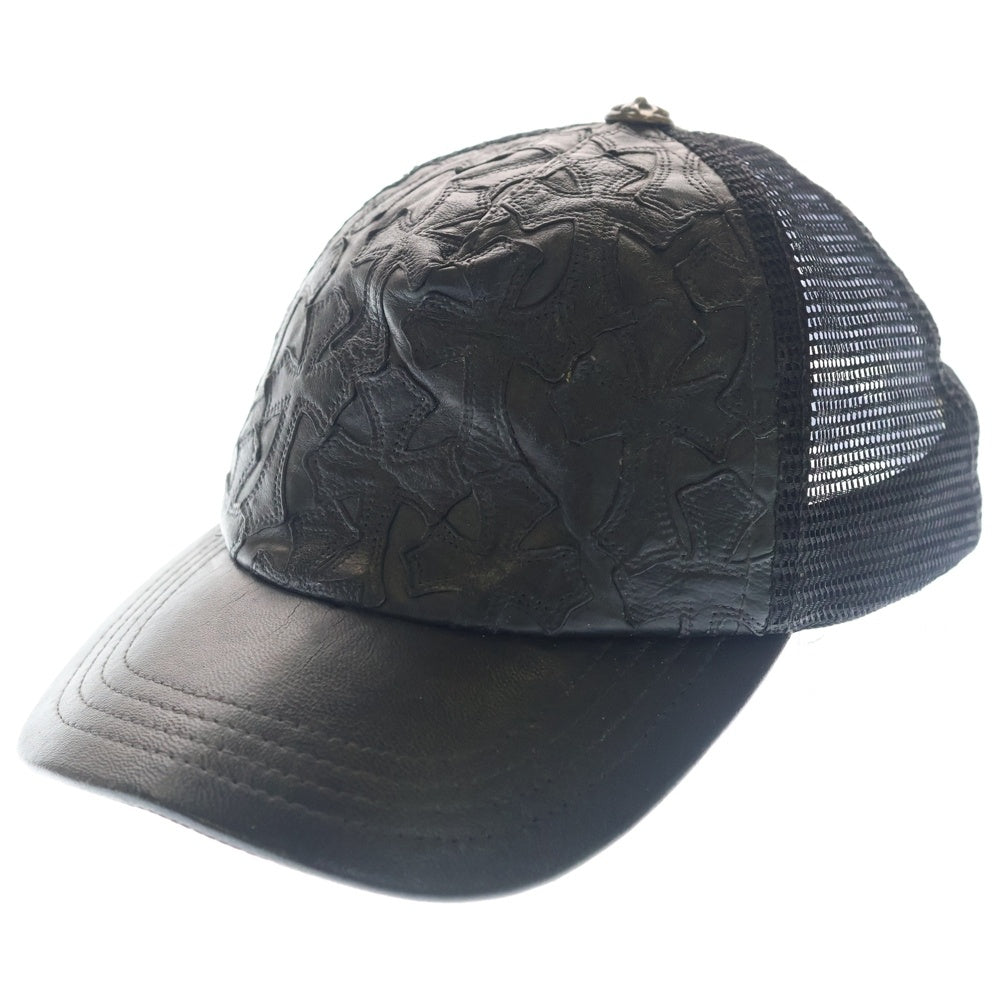 CHROME HEARTS(クロムハーツ) セメタリークロスパッチ/レザー/メッシュキャップ/トラッカーキャップ/帽子/クロスボール/スクロールラベル