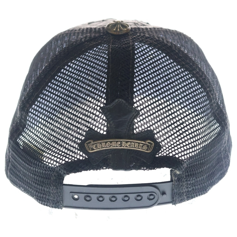 CHROME HEARTS(クロムハーツ) セメタリークロスパッチ/レザー/メッシュキャップ/トラッカーキャップ/帽子/クロスボール/スクロールラベル
