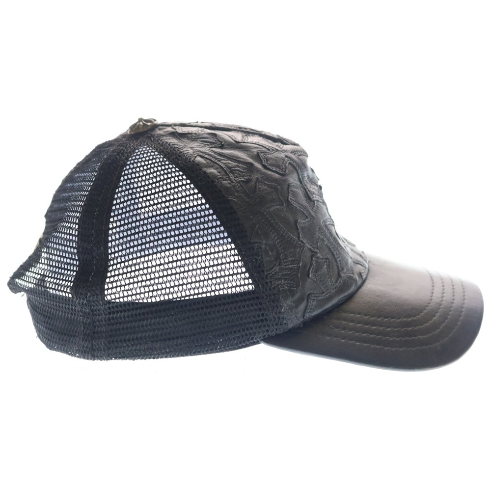 CHROME HEARTS(クロムハーツ) セメタリークロスパッチ/レザー/メッシュキャップ/トラッカーキャップ/帽子/クロスボール/スクロールラベル