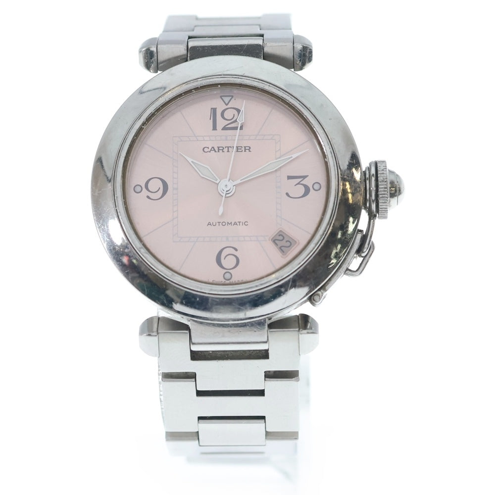 Cartier(カルティエ) パシャC デイト 自動巻き 腕時計 ピンク文字盤 シルバーW31075M7 レディース