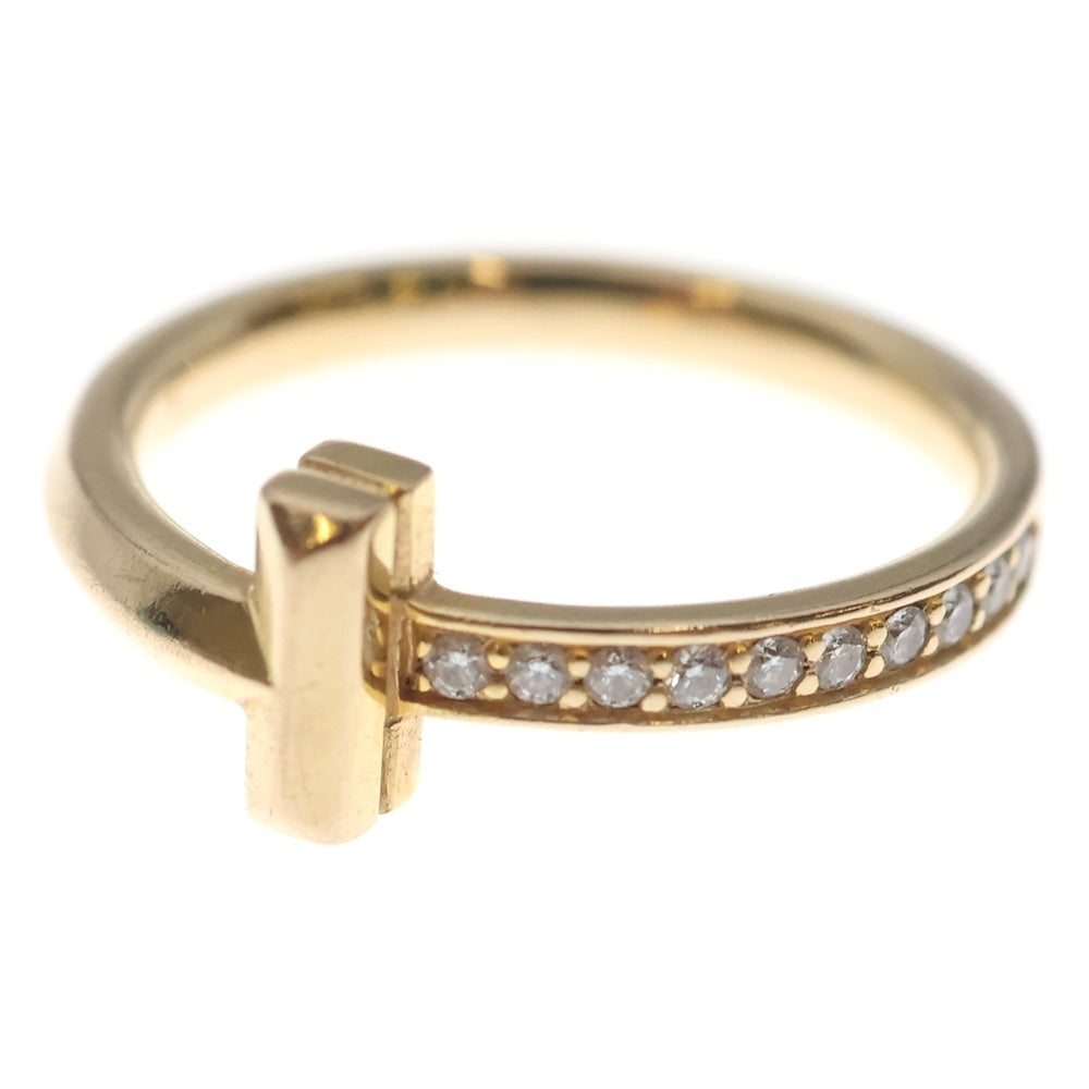 TIFFANY & Co.(ティファニー) K18PG Tワン ナローリング ダイヤモンド ピンクゴールド レディース