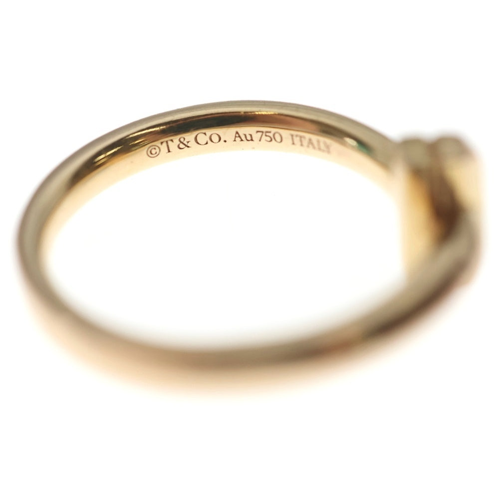 TIFFANY & Co.(ティファニー) K18PG Tワン ナローリング ダイヤモンド ピンクゴールド レディース