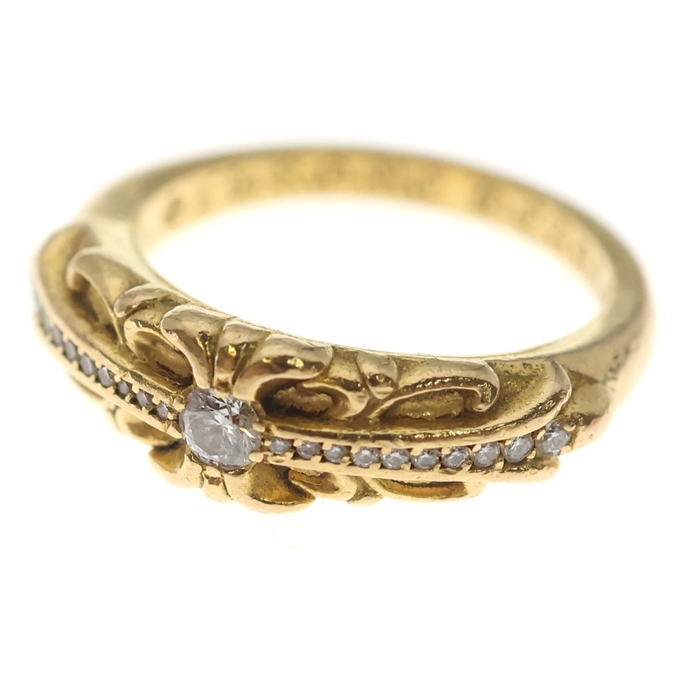 CHROME HEARTS(クロムハーツ) 22K BABYCLSC P/DIA ベイビークラシック フローラルクロスリング PAVEダイヤ ゴールド BCA055 レディース