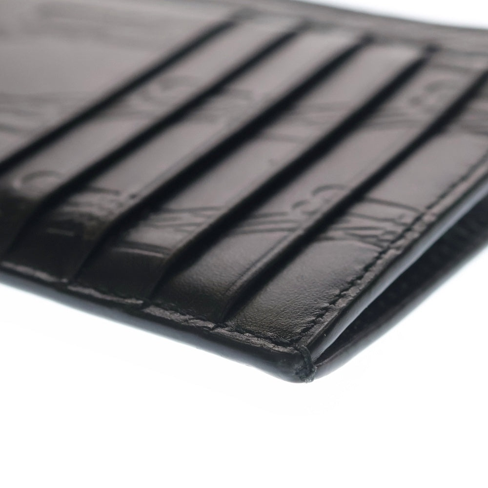 BALENCIAGA(バレンシアガ) EMBOSSED MONOGRAM COIN CASE 717784 エンボス加工 BBモノグラム フラグメントケース カードケース コインケース 小銭入れ ブラック