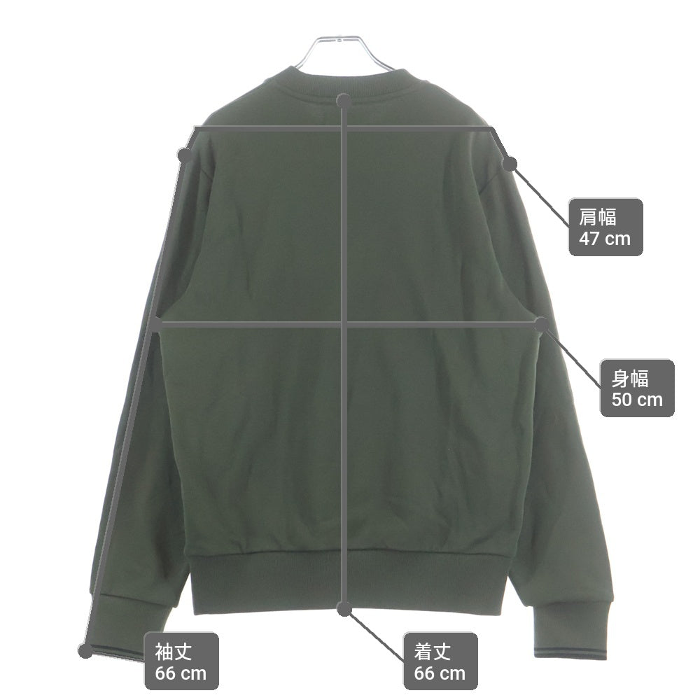 FRED PERRY(フレッドペリー) CREW NECK SWEATSHIRT ロゴ刺繍 クルーネックスウェットトレーナー グリーン M7535