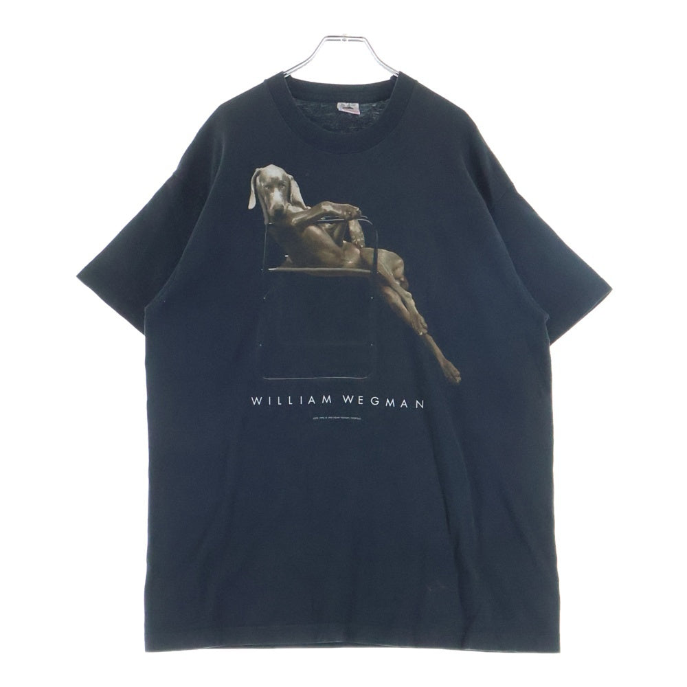 VINTAGE(ヴィンテージ) 90S WILLIAM WEGMAN FRUIT OF THE ROOMタグ シングルステッチ 1994コピーライト フロントプリントクルーネック半袖Tシャツ