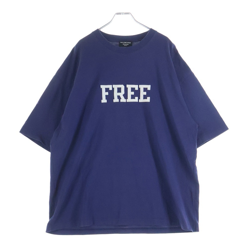 BALENCIAGA(バレンシアガ) FREE S/S TEE 612966 TKVD3 フリー フロント刺繍 クルーネック半袖Tシャツカットソー パープル