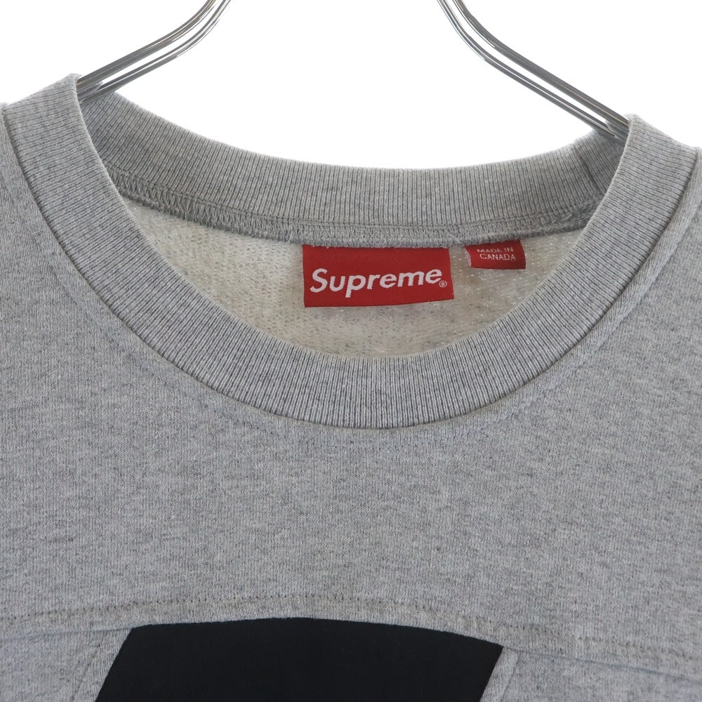 SUPREME(シュプリーム) 15SS Athletic Split Crewneck Sweatshirt アスレチック スプリット クルーネック長袖スウェットトレーナー グレー