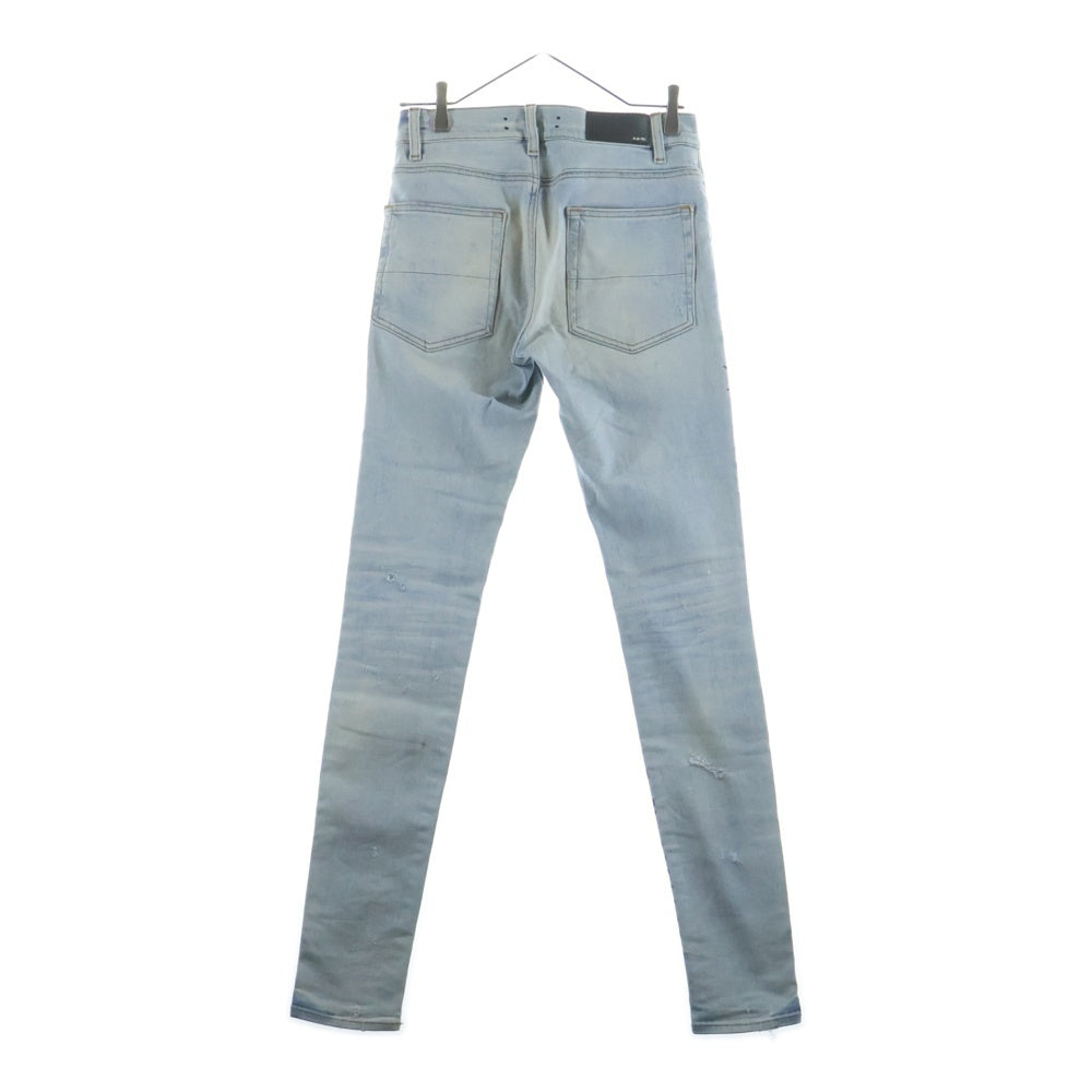 AMIRI(アミリ) 19SS Destroyed Tiger Jeans デストロイ加工 タイガー柄 スキニーデニムパンツ ジーンズ インディゴ