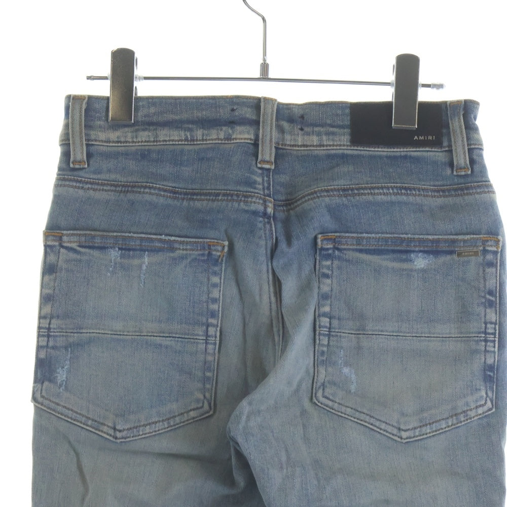 AMIRI(アミリ) 21SS MX1 DAMAGE SKINNY DENIM PANTS SR1XMD005SAMDSI ダメージ加工 スキニーデニムパンツ ジーンズ インディゴ