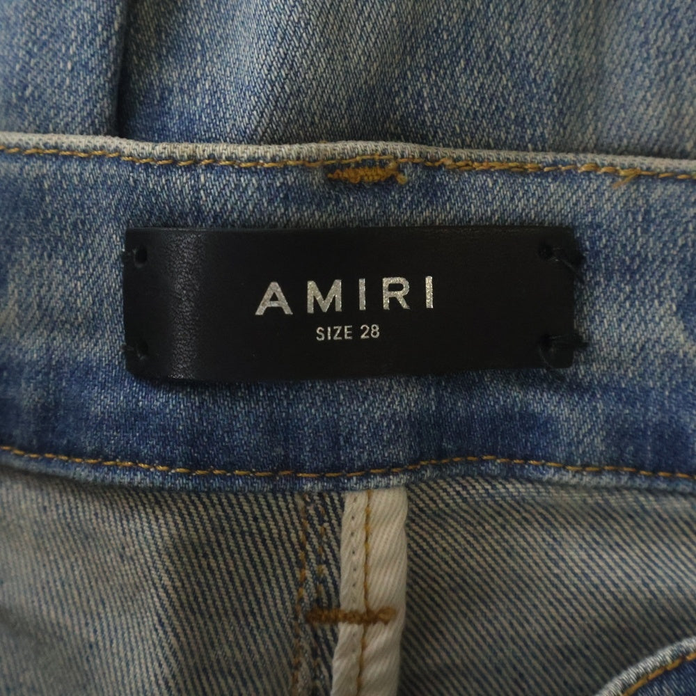 AMIRI(アミリ) 21SS MX1 DAMAGE SKINNY DENIM PANTS SR1XMD005SAMDSI ダメージ加工 スキニーデニムパンツ ジーンズ インディゴ