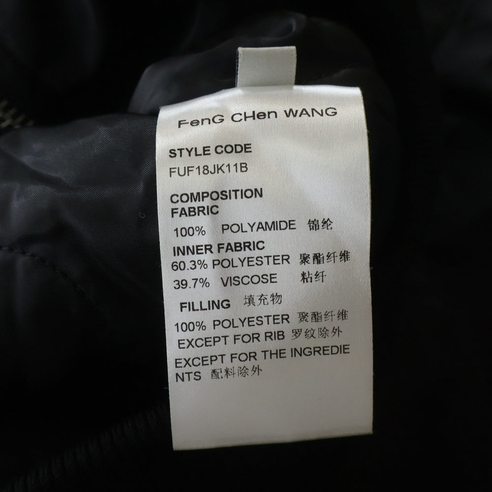 Feng Chen Wang(フェン チェン ワン) Flight Cargo Jacket フライト カーゴジャケット ブルゾン ブラック FUF18JK11B