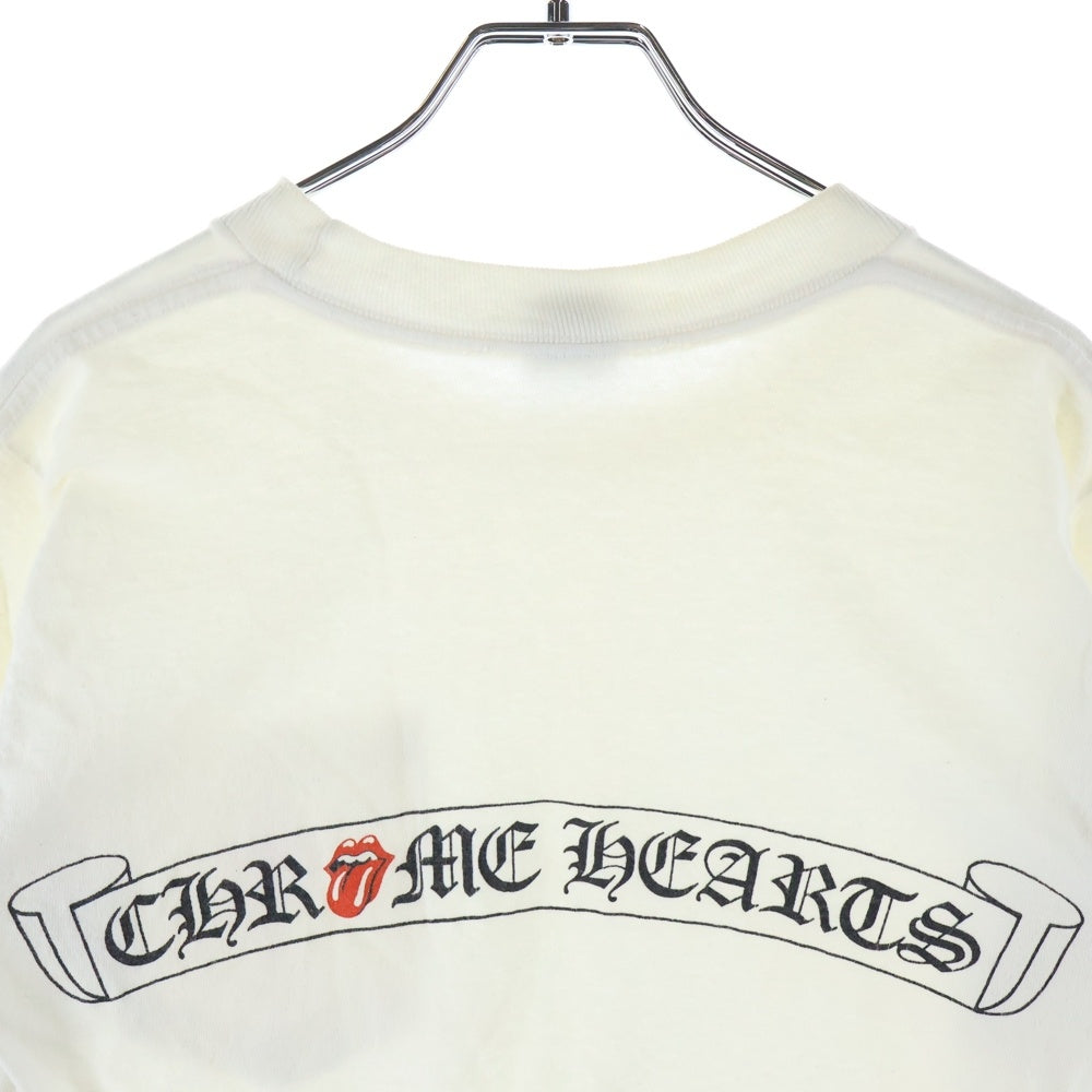 CHROME HEARTS(クロムハーツ) OLD CH T-SHIRT ROLLING STONES リップタン 半袖Tシャツカットソー ホワイト