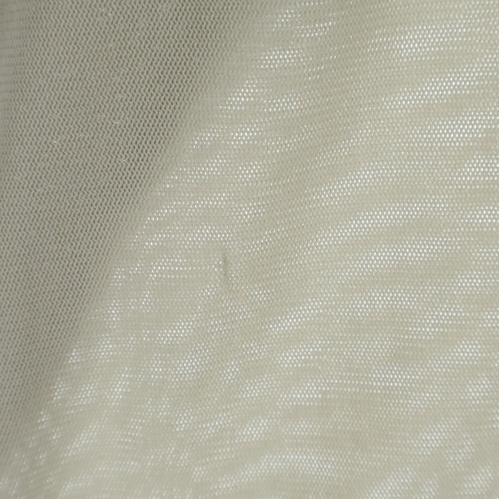 Needles(ニードルス) V Neck Poly Mesh KP243 フロントパピヨンロゴ刺繍 Vネック ポリメッシュカーディガン ベージュ
