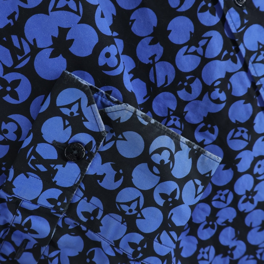 LOUIS VUITTON(ルイヴィトン) 19AW パーフォレーテッドモノグラム 長袖シャツ RM192M ORS HHS20W ブルー