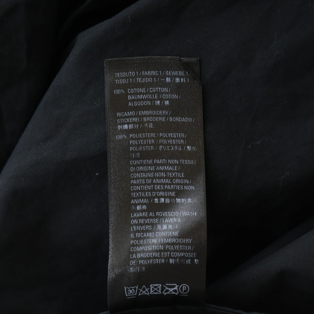 BALENCIAGA(バレンシアガ) 21AW QUEST LARGE FIT SHIRTS 671590 オーバーサイズ フロントロゴ刺繍長袖コットンシャツ ブラック