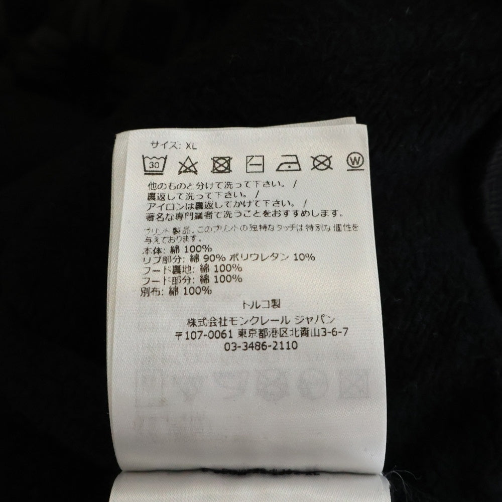 MONCLER(モンクレール) 22AW HOODIE 総柄 プルオーバーパーカー フーディ ブラック H20918G00039 899TX