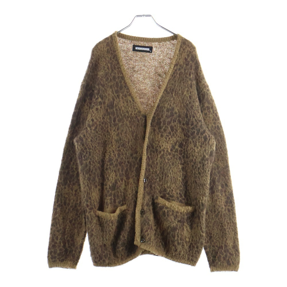NEIGHBORHOOD(ネイバーフッド) 21AW レオパードモヘアカーディガン ブラウン 212FUNH-KNM04