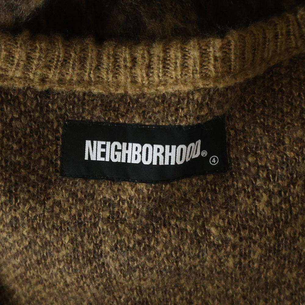 NEIGHBORHOOD(ネイバーフッド) 21AW レオパードモヘアカーディガン ブラウン 212FUNH-KNM04