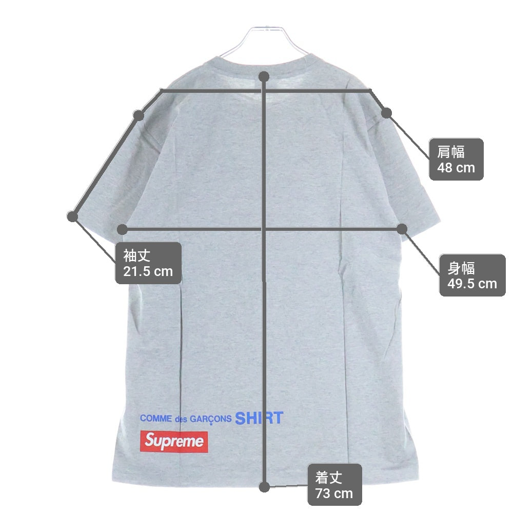 SUPREME(シュプリーム) 14SS ×COMME DES GARCONS SHIRTHAROLD HUNTER プリントクルーネック半袖Tシャツ グレー