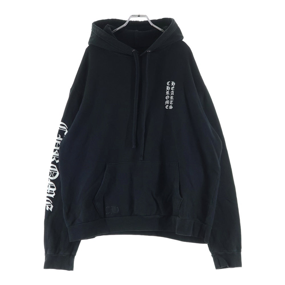 CHROME HEARTS(クロムハーツ) SWTSHRT PLVR アームロゴプリントプルオーバーパーカー ブラック