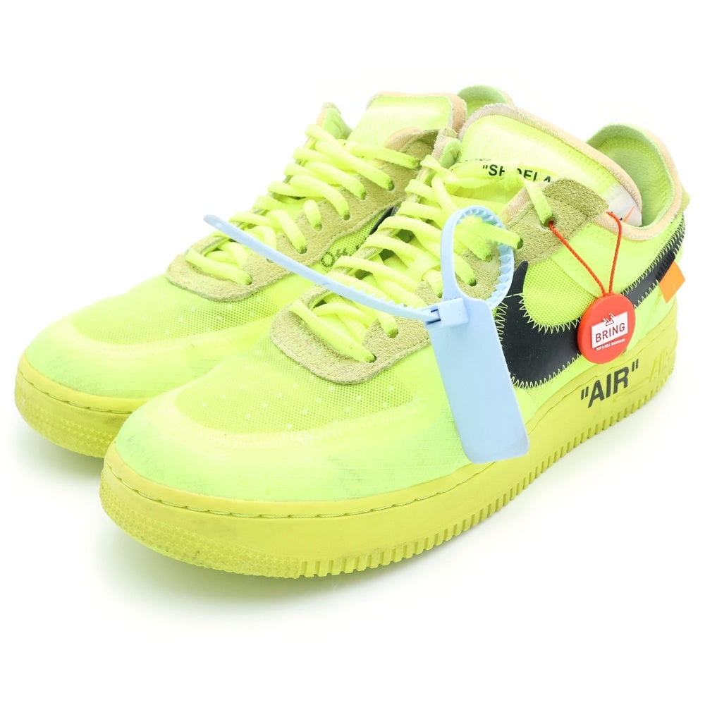 NIKE(ナイキ) ×OFF-WHITE THE 10 AIR FORCE 1 LOW VOLT オフホワイト エアフォース1 ローカットスニーカー ボルト イエロー US9/27cm AO4606-700