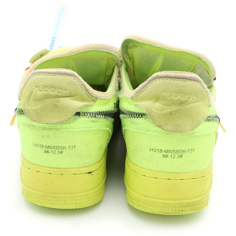 NIKE(ナイキ) ×OFF-WHITE THE 10 AIR FORCE 1 LOW VOLT オフホワイト エアフォース1 ローカットスニーカー ボルト イエロー US9/27cm AO4606-700