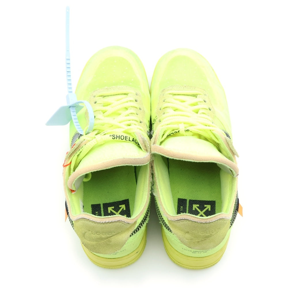 NIKE(ナイキ) ×OFF-WHITE THE 10 AIR FORCE 1 LOW VOLT オフホワイト エアフォース1 ローカットスニーカー ボルト イエロー US9/27cm AO4606-700