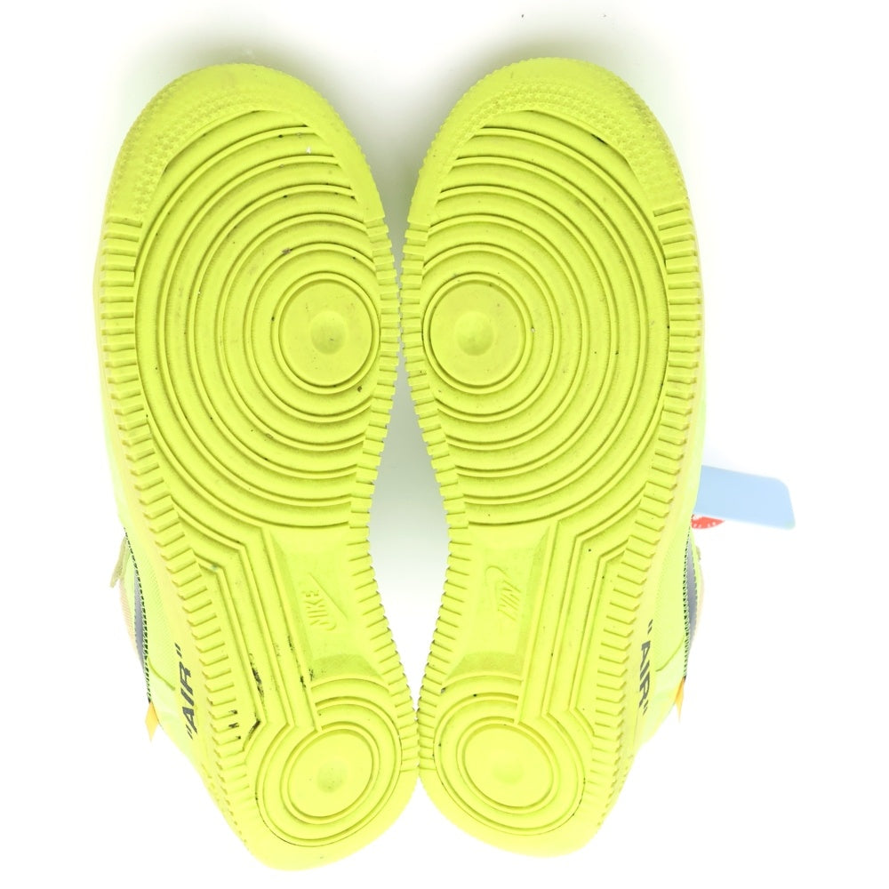 NIKE(ナイキ) ×OFF-WHITE THE 10 AIR FORCE 1 LOW VOLT オフホワイト エアフォース1 ローカットスニーカー ボルト イエロー US9/27cm AO4606-700