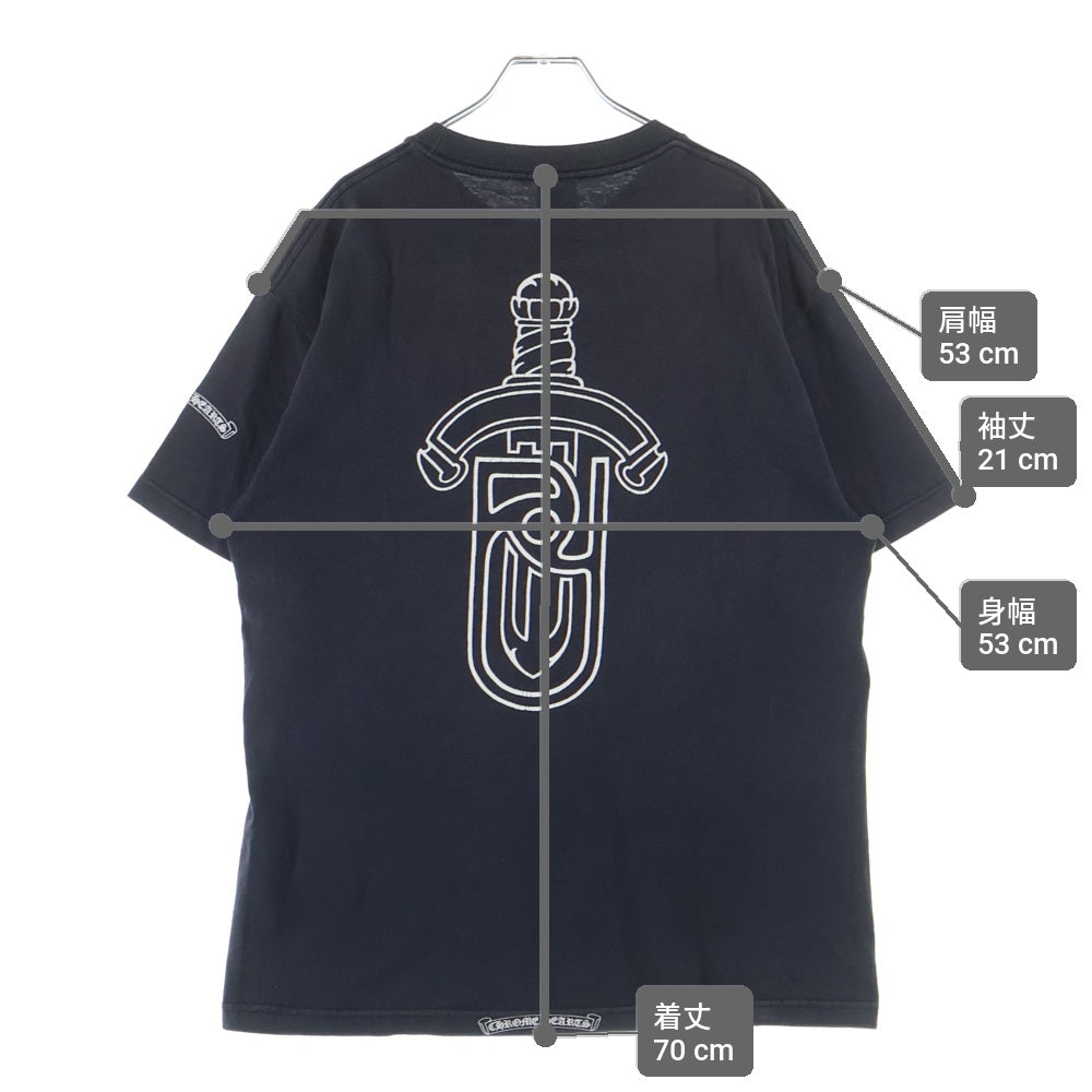 CHROME HEARTS(クロムハーツ) ×UNITED ARROWS OLD DAGGER Tee ユナイテッドアローズ オールドモデル ダガー クルーネック半袖Tシャツカットソー ブラック