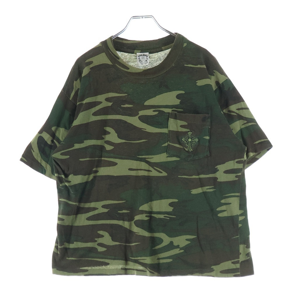 CHROME HEARTS(クロムハーツ) OLD Cross Tee オールドモデル クロス刺繍 カモフラ 迷彩 クルーネック半袖Tシャツカットソー カーキ
