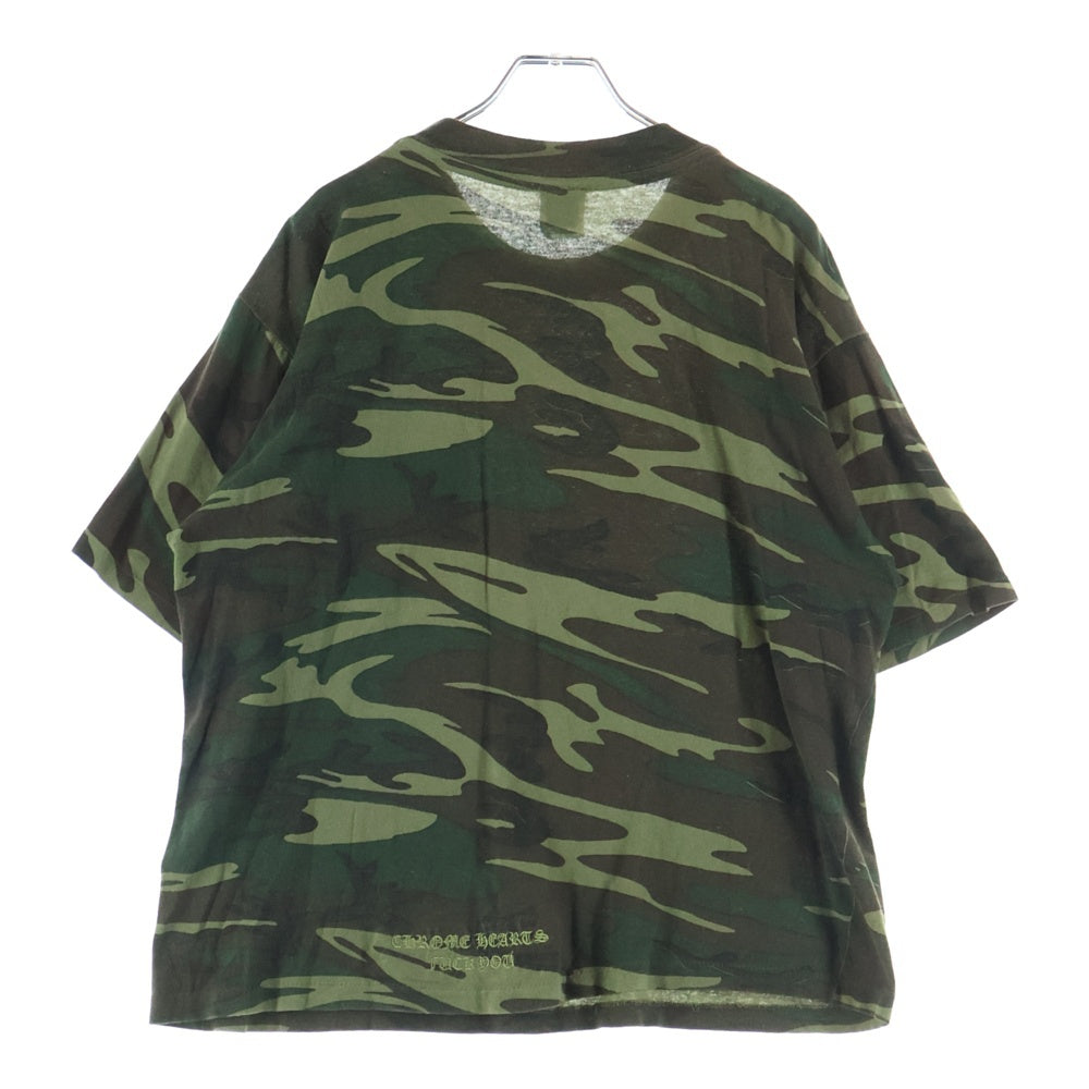 CHROME HEARTS(クロムハーツ) OLD Cross Tee オールドモデル クロス刺繍 カモフラ 迷彩 クルーネック半袖Tシャツカットソー カーキ