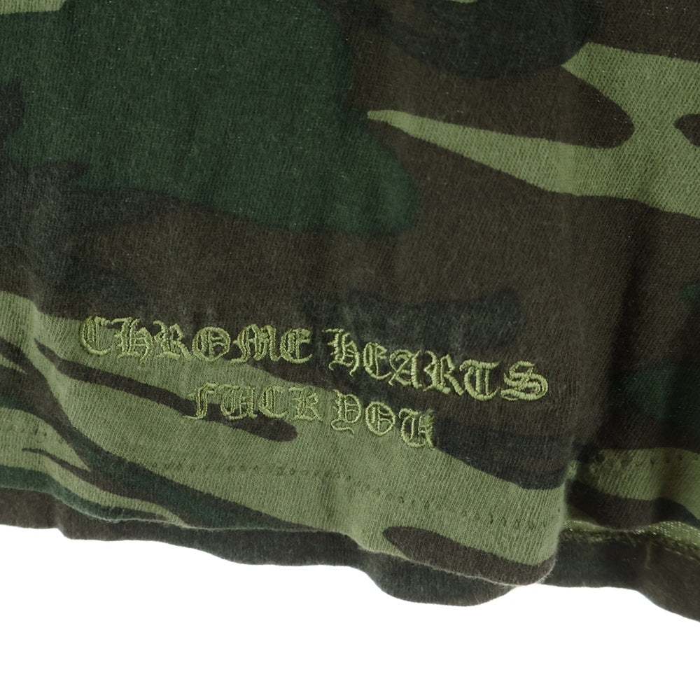 CHROME HEARTS(クロムハーツ) OLD Cross Tee オールドモデル クロス刺繍 カモフラ 迷彩 クルーネック半袖Tシャツカットソー カーキ