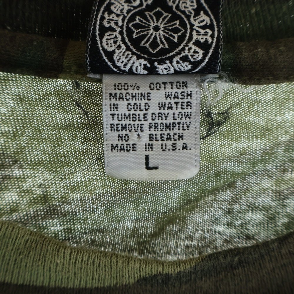 CHROME HEARTS(クロムハーツ) OLD Cross Tee オールドモデル クロス刺繍 カモフラ 迷彩 クルーネック半袖Tシャツカットソー カーキ