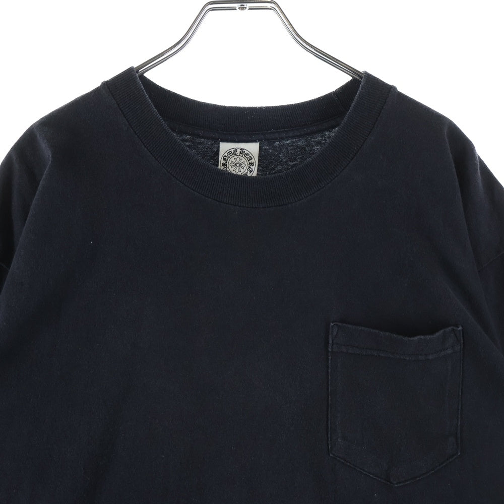 CHROME HEARTS(クロムハーツ) OLD Dagger Tee オールドモデル 袖ダガープリント ポケット クルーネック半袖Tシャツカットソー ブラック