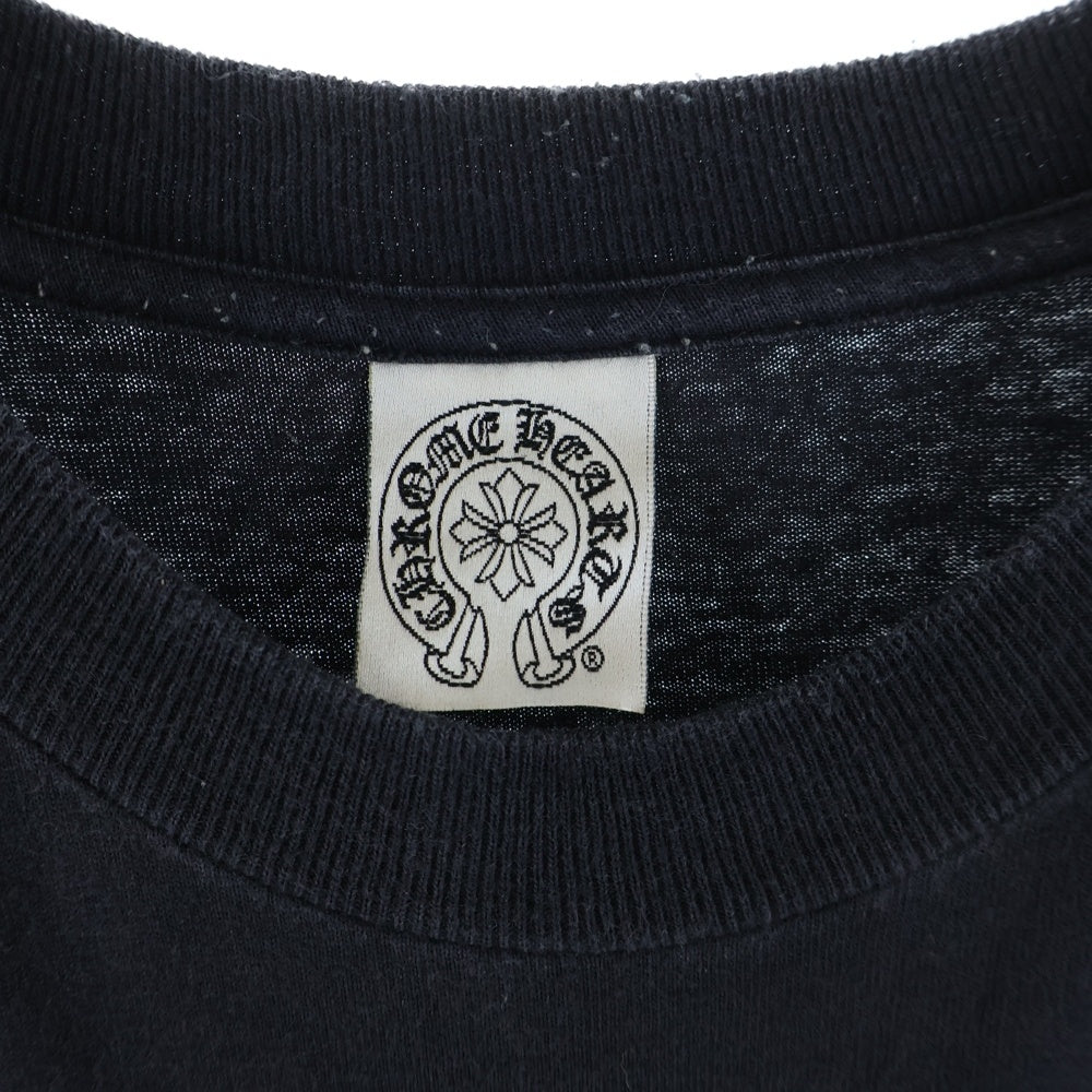 CHROME HEARTS(クロムハーツ) OLD Dagger Tee オールドモデル 袖ダガープリント ポケット クルーネック半袖Tシャツカットソー ブラック