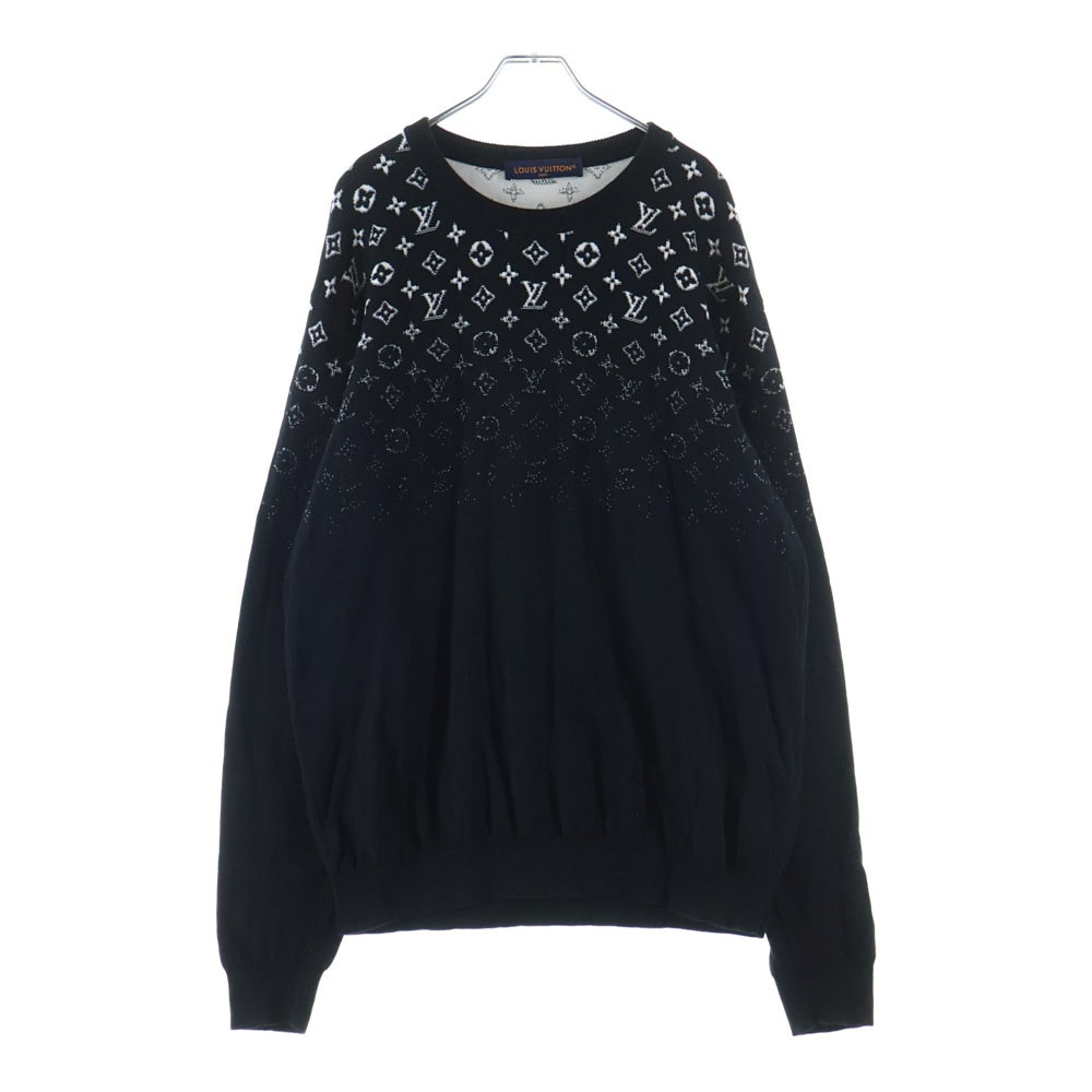 LOUIS VUITTON(ルイヴィトン) モノグラム グラディエント セーター 長袖 ニット 総柄 ブラック RM241Q USO HQN42W