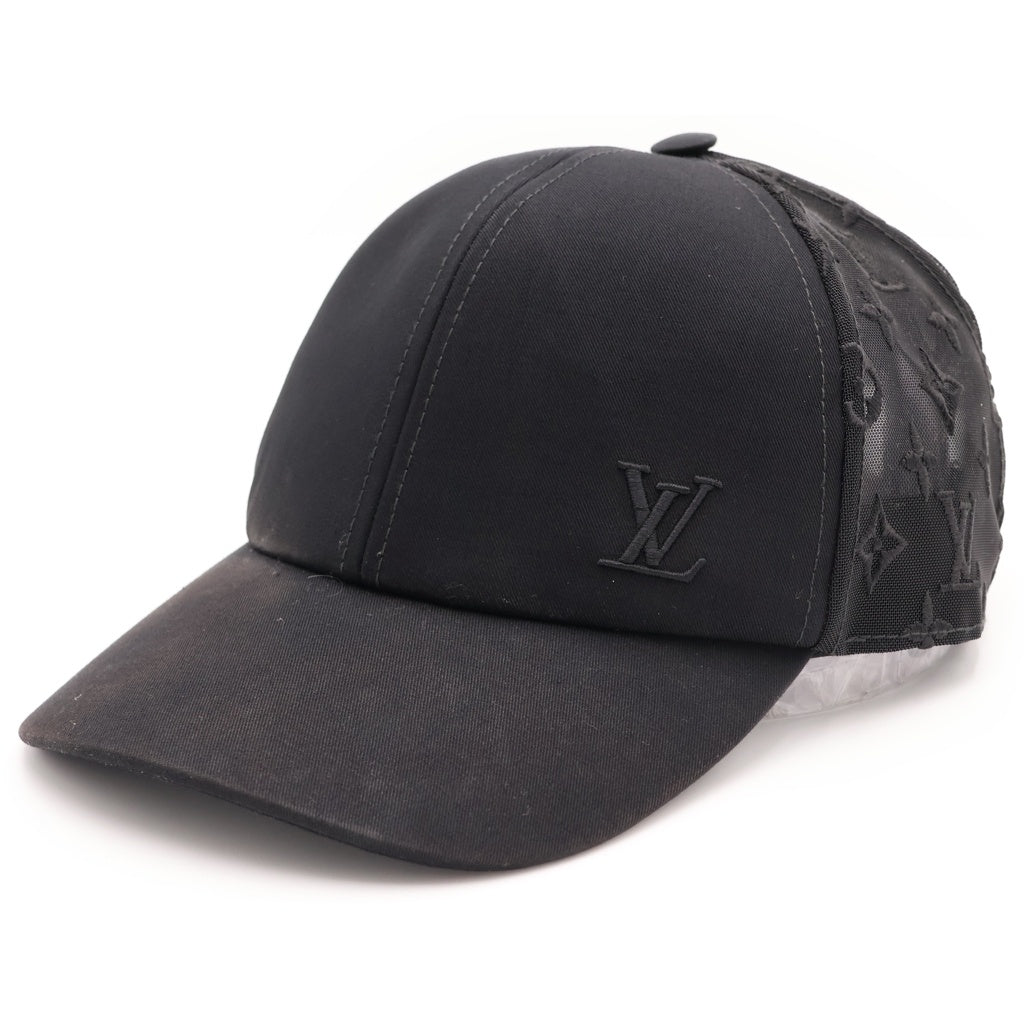LOUIS VUITTON(ルイヴィトン) モノグラム メッシュベースボールキャップ 帽子 ブラック M77115