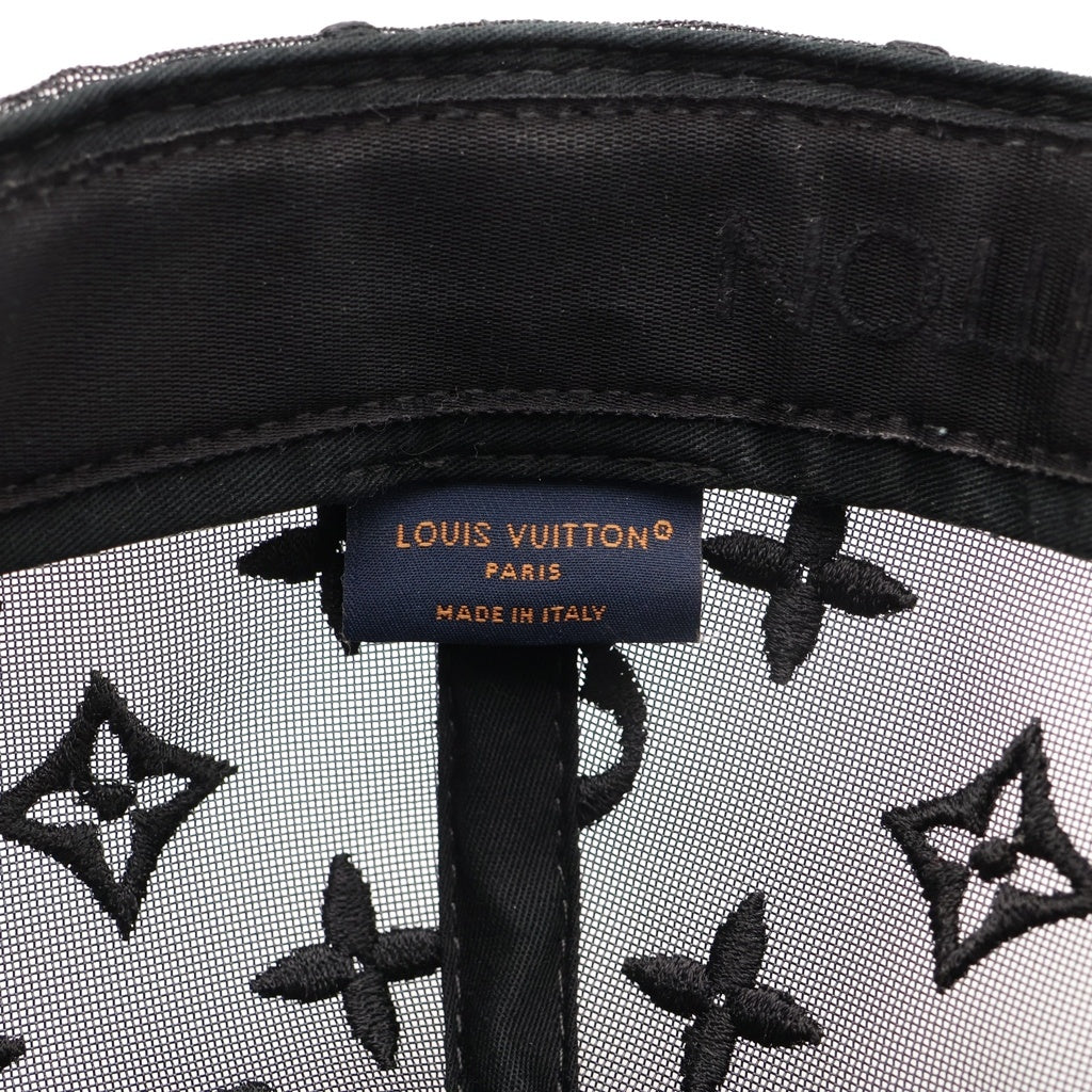 LOUIS VUITTON(ルイヴィトン) モノグラム メッシュベースボールキャップ 帽子 ブラック M77115