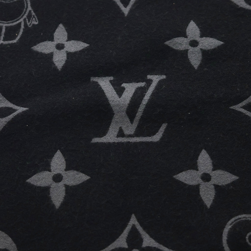 LOUIS VUITTON(ルイヴィトン) エシャルプ モノグラム ヴィヴィエンヌ ウールマフラー ブラック レディース