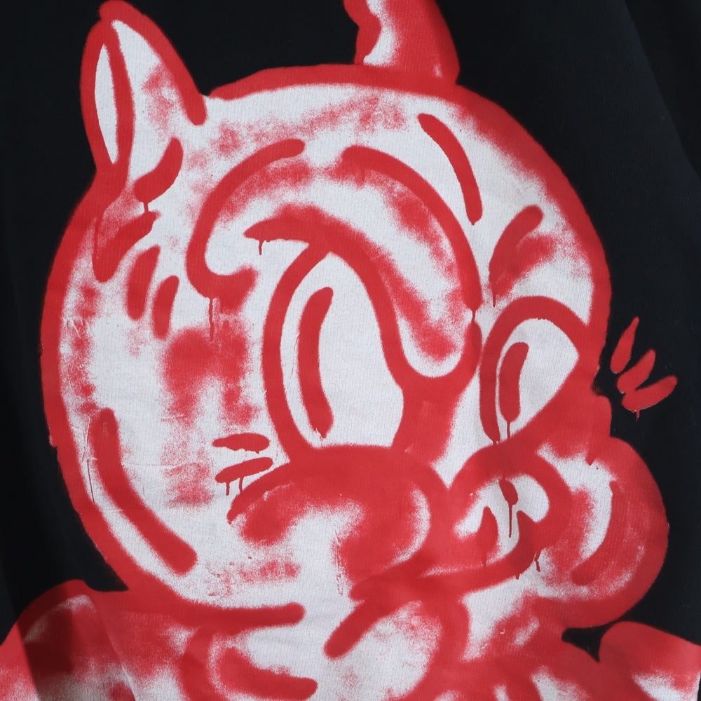 MARNI(マルニ) 25AW Piggy And Logo Print On Sweatshirt FUMU0067PV ピギー アンド バックロゴプリント プルオーバーパーカー フーディ ブラック