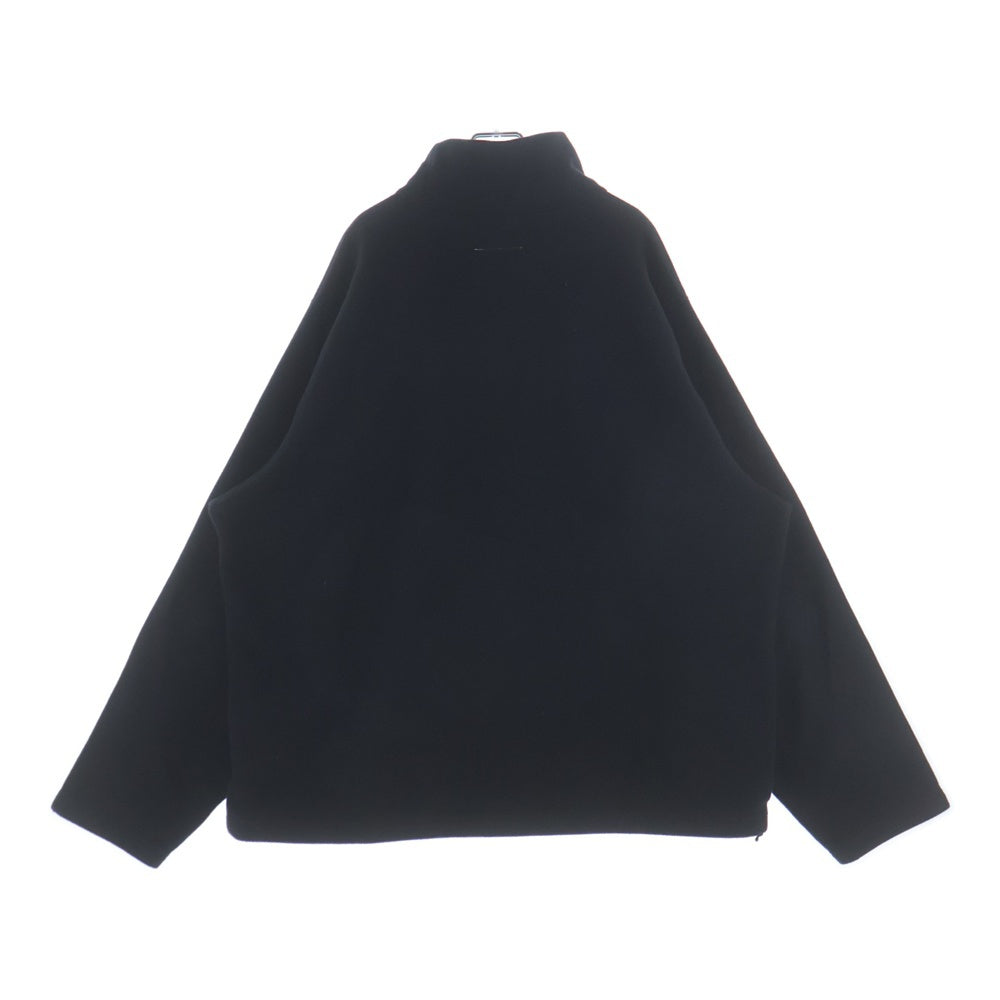MM6 Maison Margiela(エムエムシックスメゾンマルジェラ) 25AW ×SALOMON Washed Long-sleeved Top SH0NH0019 サロモン ウォッシュド タートルネック フロントロゴ刺繍フリーススウェットトレーナー