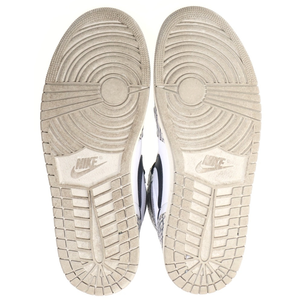 NIKE(ナイキ) AIR JORDAN 1 RETRO HIGH OG WHITE CEMENT ELEPHANT エアジョーダン1 ハイ OG ホワイトセメント サファリ ハイカットスニーカー US10.5/28.5cm DZ5485-052