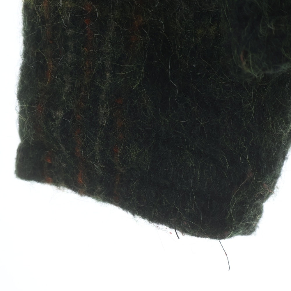 STUSSY(ステューシー) 23AW MOHAIR CLUB JACKE モヘア クラブ チェック柄ジップアップウールジャケット ブルゾンジャケット グリーン 115731
